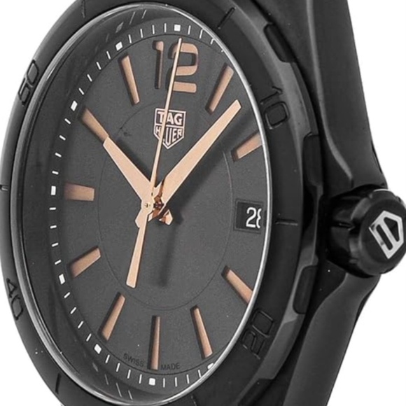 New Tag Heuer WBJ1314.FC8230 Formula 1 Midsize Womens Black Watch Leather Gold - Picture 2 of 13